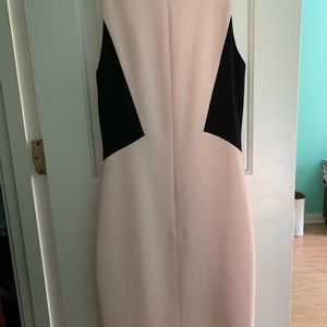 Pink and black dress